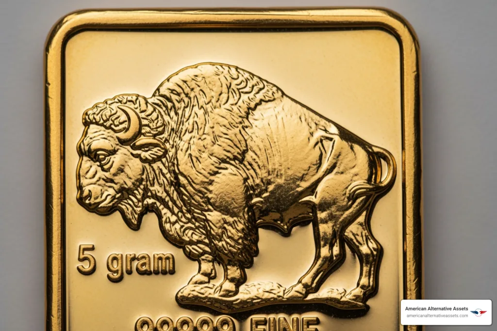 5 gram gold buffalo bullion bar