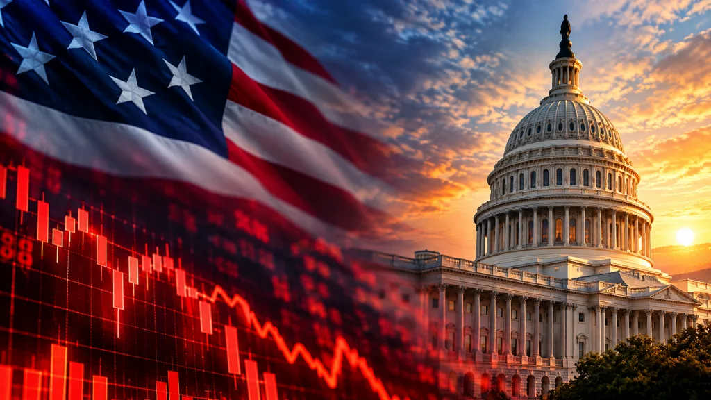 Capitol At Sunset Amid Market Turbulence